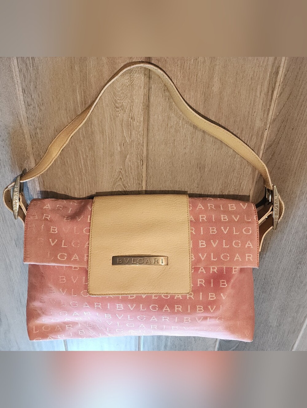 Bvlgari Logo Mania Pink Shoulder Bag